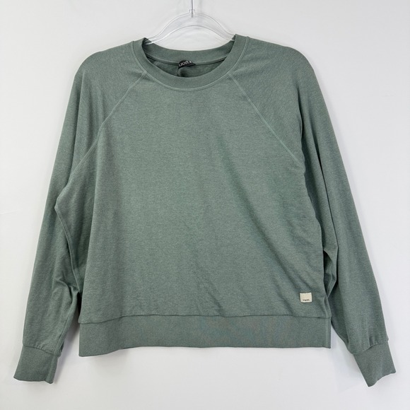 Vuori Tops - Vuori Halo Modern Crew Pullover Women Size S Sage Green Heather VW241 Sweatshirt